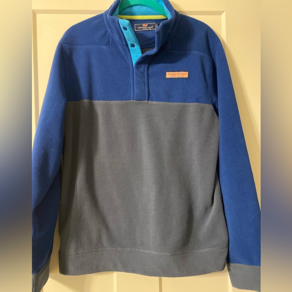 VINEYARD VINES HARBOR FLEECE SNAP POPOVER SHEP SHIRT SWEATER Size S